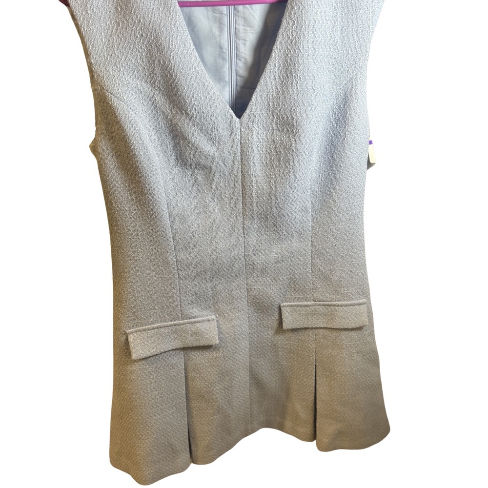 Astr Medium Elegant Sky Blue Sleeveless Textured Dress New